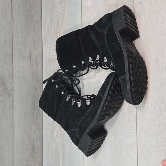 UGG Australia Women Gradin Combat Lace Up Leather Boots Chunky Shoes sz 7.5 - Picture 11 of 13